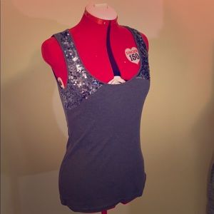 3/$15 Sale! American Rag Ribbed gray tank top
